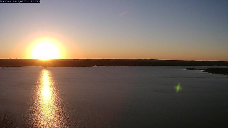Lake Travis webcam, February 3, 2016 5:05 PM CT