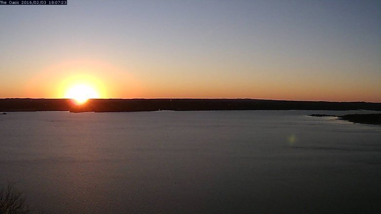 Lake Travis webcam, February 3, 2016 5:15 PM CT