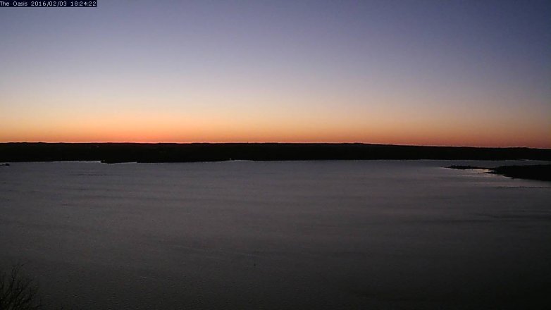 Lake Travis webcam, February 3, 2016 5:30 PM CT