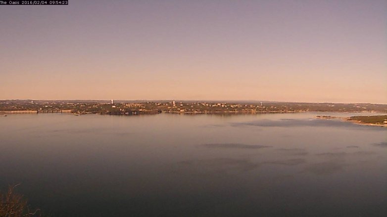 Lake Travis webcam, February 4, 2016 9:00 AM CT