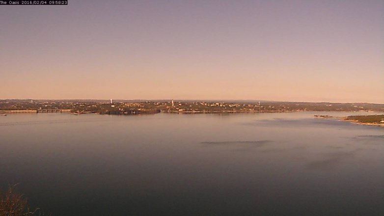 Lake Travis webcam, February 4, 2016 9:05 AM CT