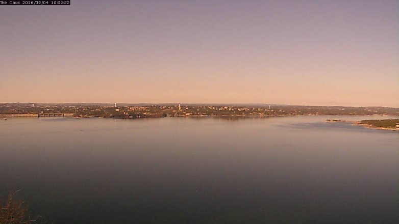 Lake Travis webcam, February 4, 2016 9:10 AM CT
