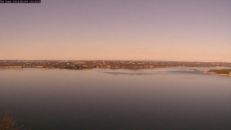 Lake Travis webcam, February 4, 2016 9:15 AM CT