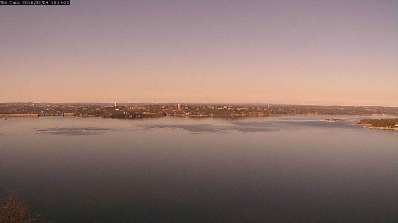 Lake Travis webcam, February 4, 2016 9:20 AM CT