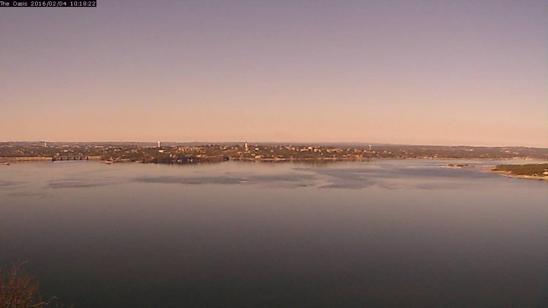 Lake Travis webcam, February 4, 2016 9:25 AM CT