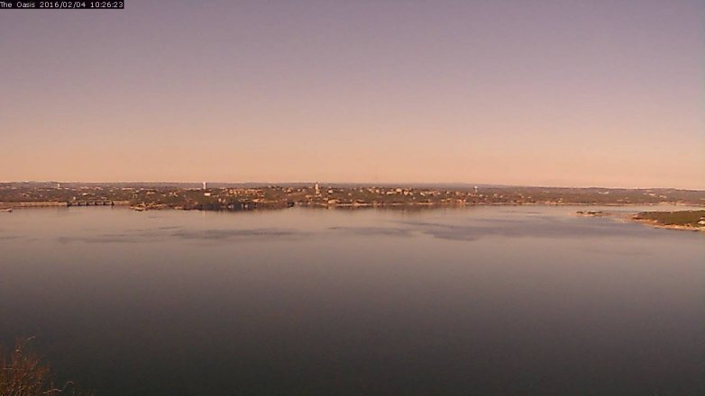 Lake Travis webcam, February 4, 2016 9:35 AM CT