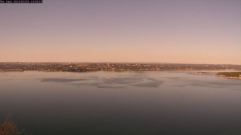 Lake Travis webcam, February 4, 2016 9:45 AM CT