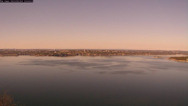 Lake Travis webcam, February 4, 2016 9:50 AM CT