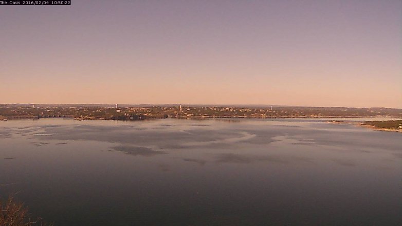 Lake Travis webcam, February 4, 2016 9:55 AM CT