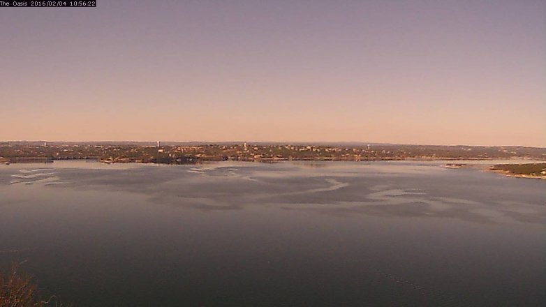 Lake Travis webcam, February 4, 2016 10:00 AM CT
