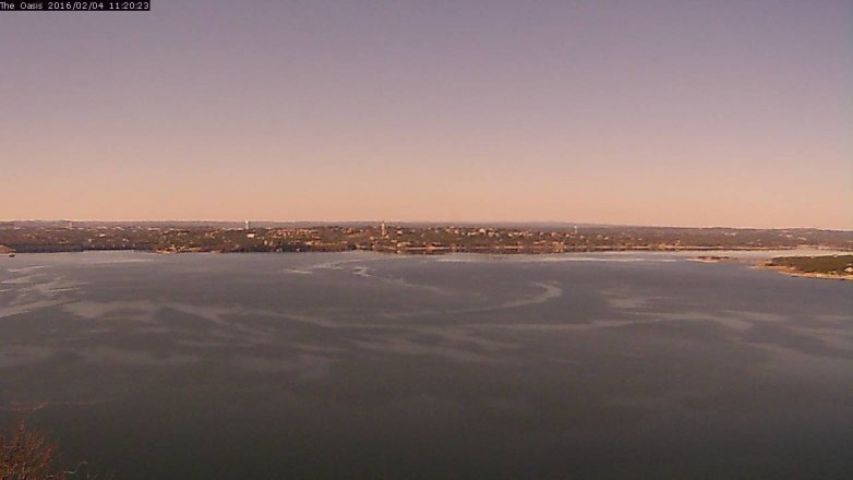 Lake Travis webcam, February 4, 2016 10:25 AM CT