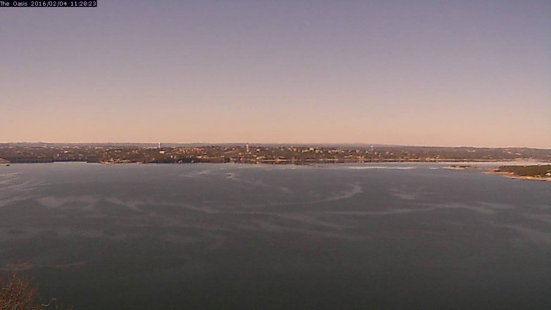 Lake Travis webcam, February 4, 2016 10:35 AM CT