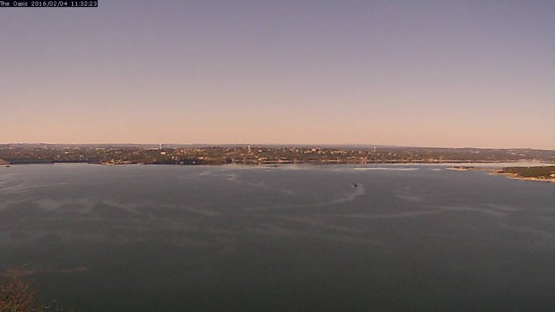 Lake Travis webcam, February 4, 2016 10:40 AM CT