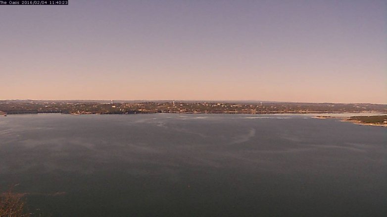 Lake Travis webcam, February 4, 2016 10:45 AM CT