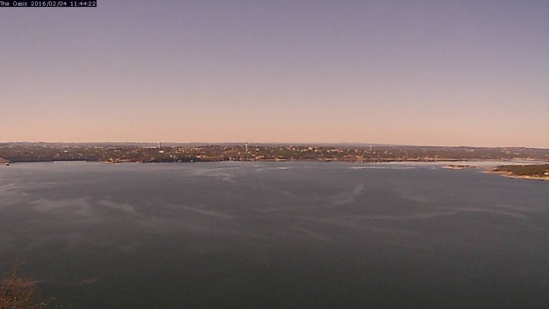 Lake Travis webcam, February 4, 2016 10:50 AM CT
