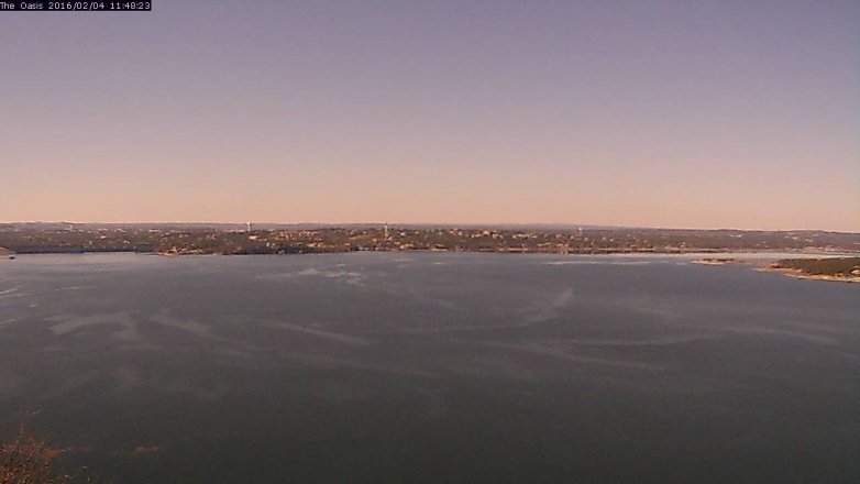 Lake Travis webcam, February 4, 2016 10:55 AM CT