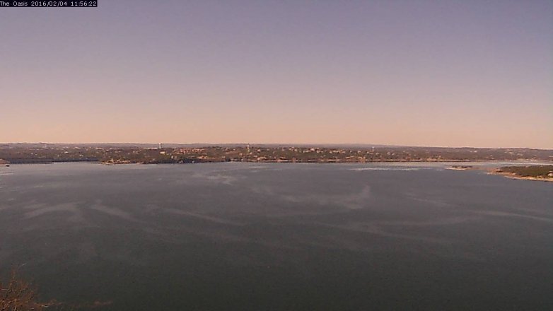 Lake Travis webcam, February 4, 2016 11:05 AM CT