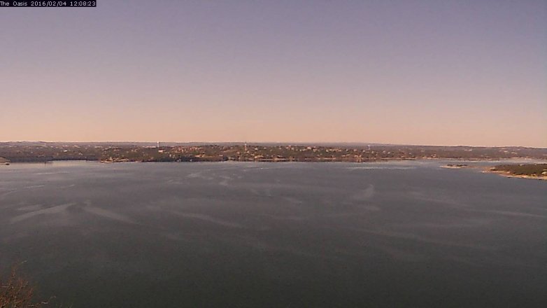 Lake Travis webcam, February 4, 2016 11:15 AM CT