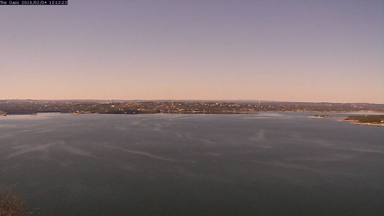 Lake Travis webcam, February 4, 2016 11:20 AM CT