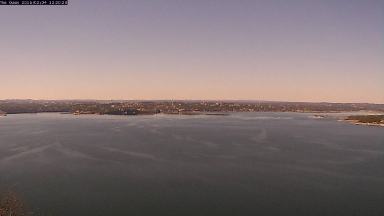 Lake Travis webcam, February 4, 2016 11:25 AM CT