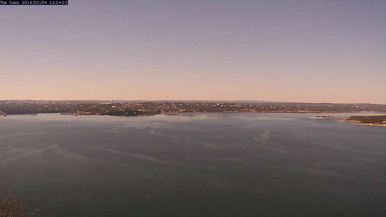 Lake Travis webcam, February 4, 2016 11:30 AM CT