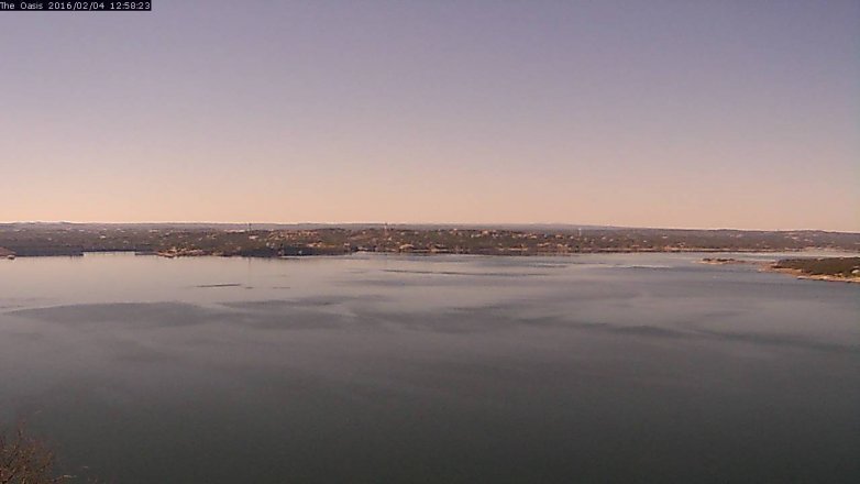 Lake Travis webcam, February 4, 2016 12:05 PM CT