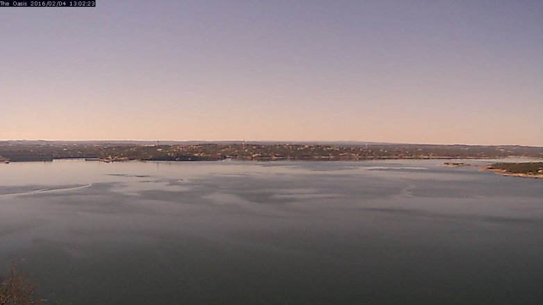 Lake Travis webcam, February 4, 2016 12:10 PM CT