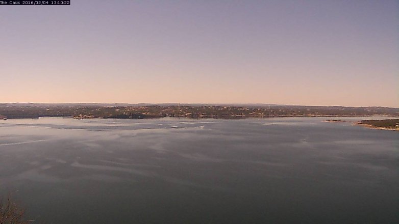 Lake Travis webcam, February 4, 2016 12:15 PM CT