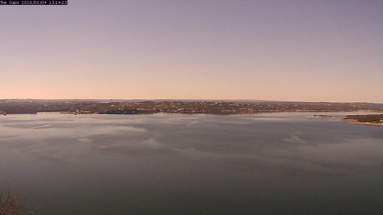 Lake Travis webcam, February 4, 2016 12:20 PM CT
