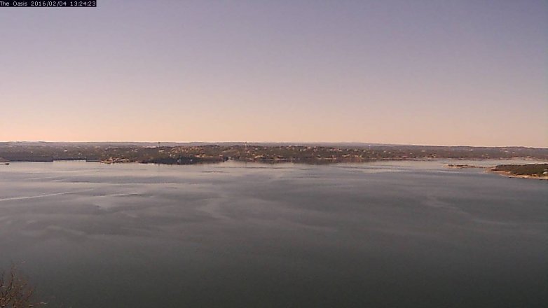 Lake Travis webcam, February 4, 2016 12:30 PM CT