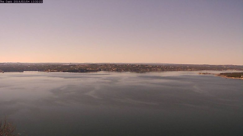 Lake Travis webcam, February 4, 2016 12:40 PM CT