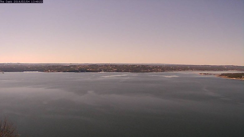 Lake Travis webcam, February 4, 2016 12:55 PM CT