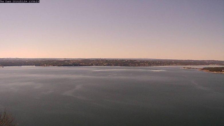 Lake Travis webcam, February 4, 2016 1:05 PM CT