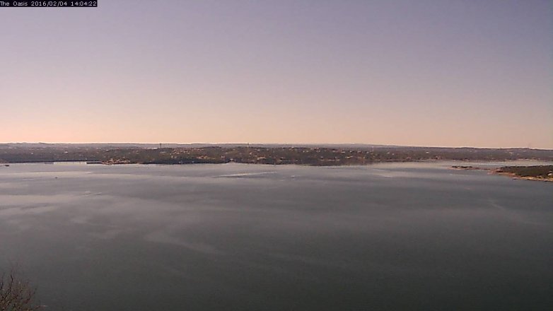 Lake Travis webcam, February 4, 2016 1:10 PM CT