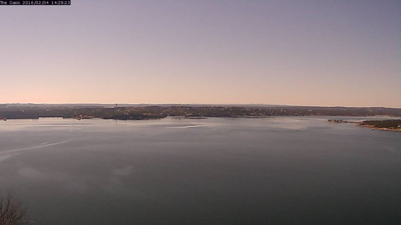 Lake Travis webcam, February 4, 2016 1:35 PM CT