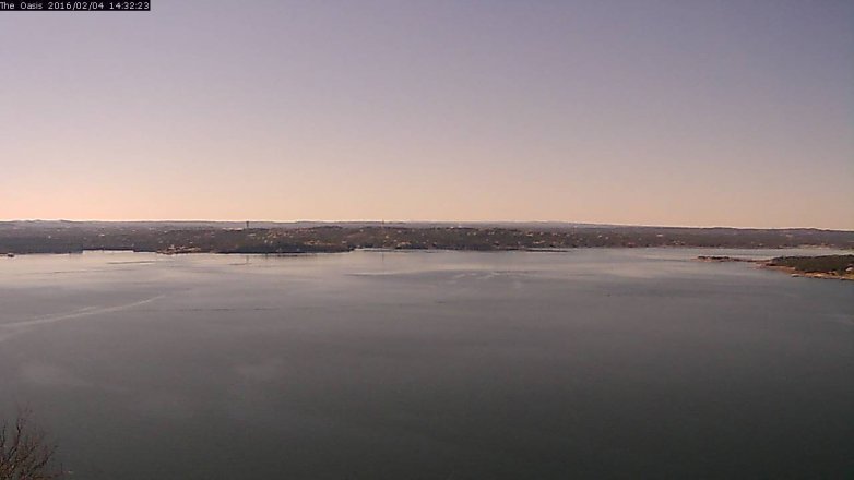 Lake Travis webcam, February 4, 2016 1:40 PM CT