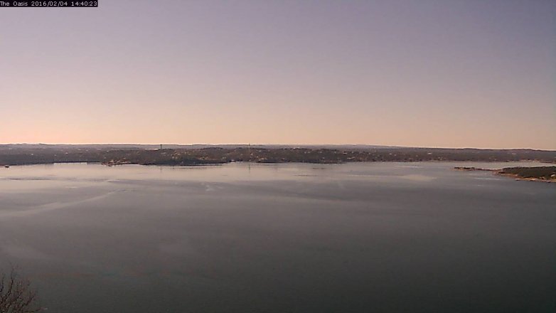 Lake Travis webcam, February 4, 2016 1:45 PM CT
