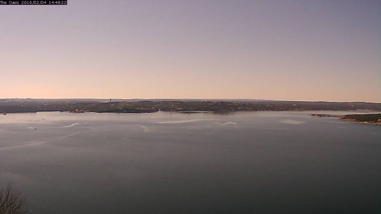 Lake Travis webcam, February 4, 2016 1:55 PM CT