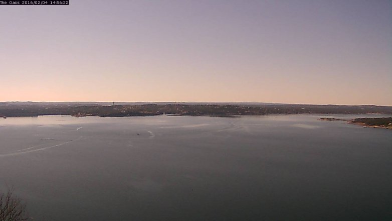 Lake Travis webcam, February 4, 2016 2:00 PM CT