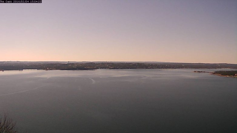 Lake Travis webcam, February 4, 2016 2:10 PM CT