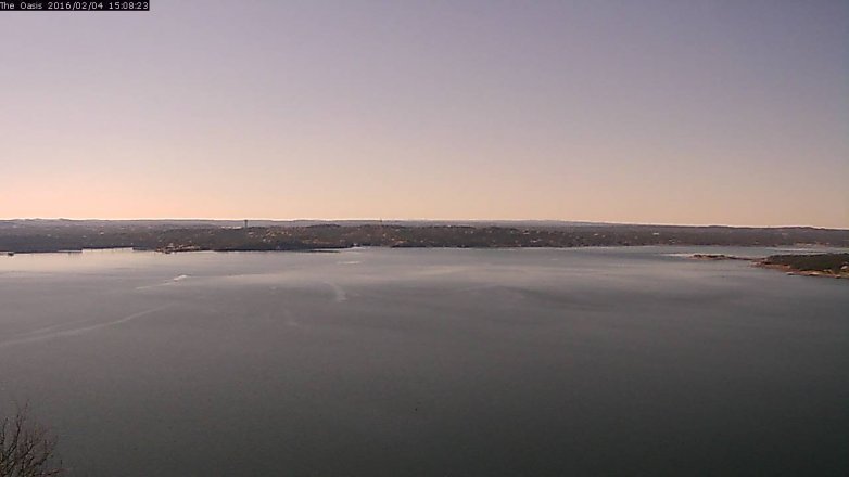 Lake Travis webcam, February 4, 2016 2:15 PM CT