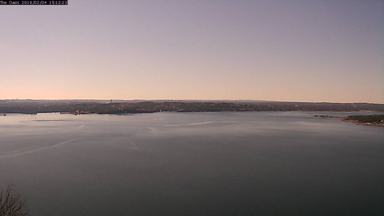 Lake Travis webcam, February 4, 2016 2:20 PM CT