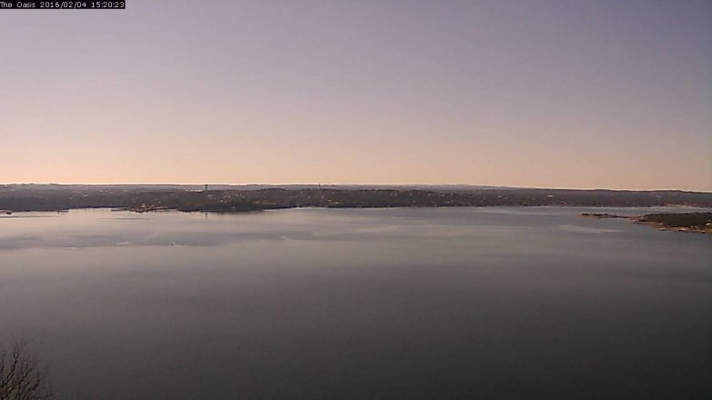 Lake Travis webcam, February 4, 2016 2:25 PM CT