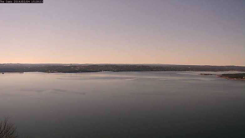 Lake Travis webcam, February 4, 2016 2:35 PM CT