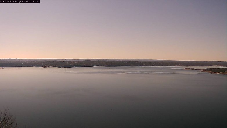 Lake Travis webcam, February 4, 2016 2:40 PM CT