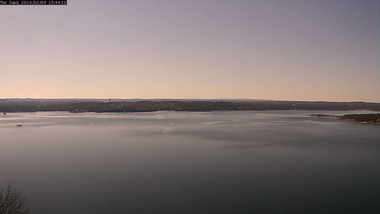 Lake Travis webcam, February 4, 2016 2:50 PM CT