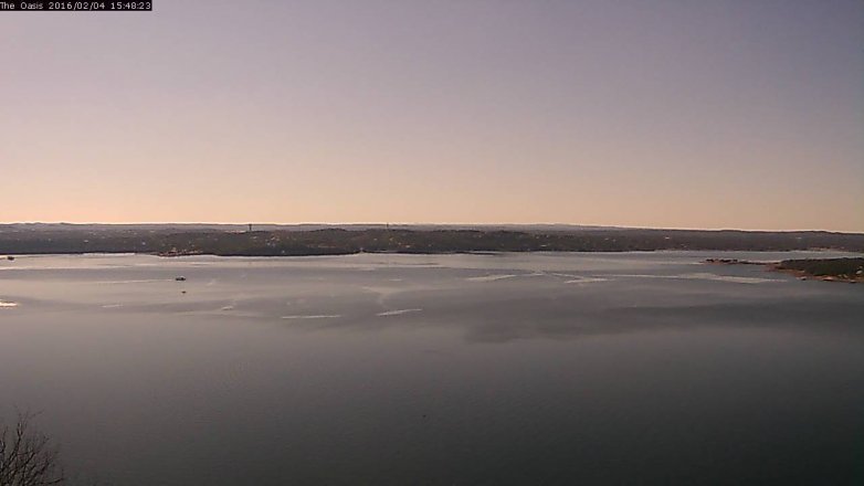 Lake Travis webcam, February 4, 2016 2:55 PM CT