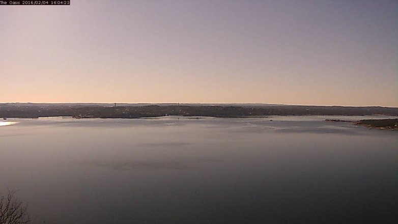 Lake Travis webcam, February 4, 2016 3:10 PM CT