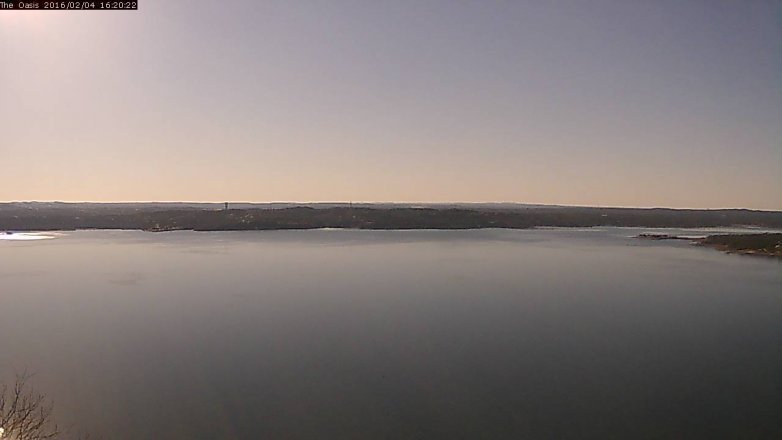 Lake Travis webcam, February 4, 2016 3:25 PM CT