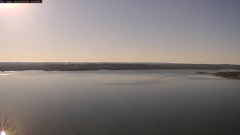 Lake Travis webcam, February 4, 2016 3:35 PM CT